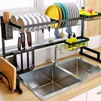 Over the sink dish drainer